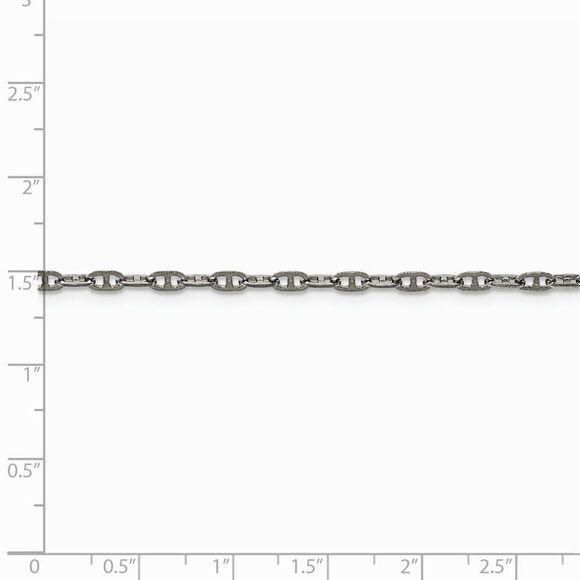 2.75mm Stainless Steel Anchor Chain Necklace, 16 Inch - Picture 3 of 6